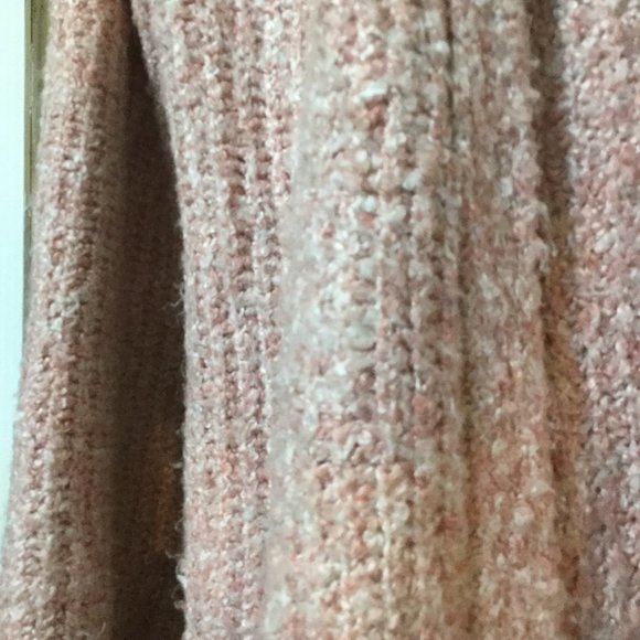 BB Dakota open front longline open front cardigan pink and white mixed knit - Picture 2 of 5